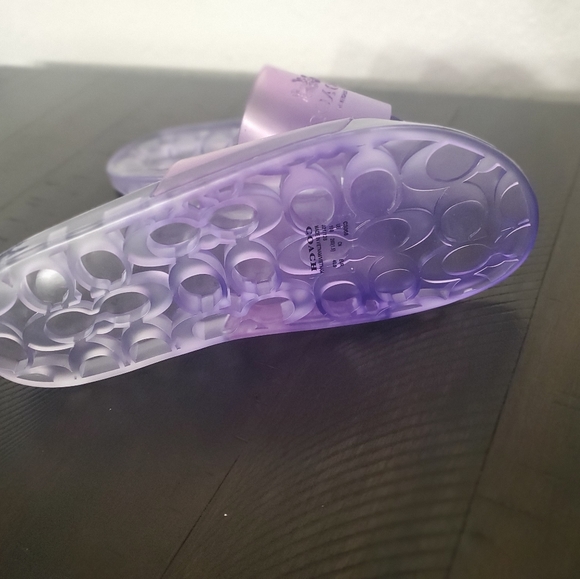 From COACH, the Ulyssa Water-Resistant Jelly Pool Slides - Picture 2 of 3